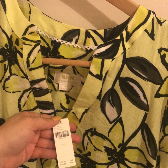 Anthropologie Maeve Ambar Tiered Dress Yellow NWOT - Picture 3 of 5